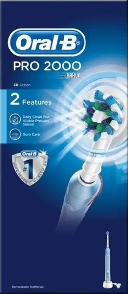 Image of Oral B Pro 2 2000 Cross Action Rechargeable Toothbrush