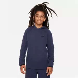 Image of Nike Sportswear Tech Fleece Big Kids (Boys') Pullover Hoodie - Blue