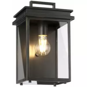 Image of Loops - Outdoor IP44 1 Bulb Wall Light Lantern Antique Bronze LED E27 60W d00745