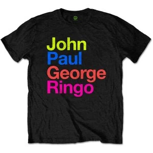 Image of The Beatles - JPG&R Pepper Suit Colours Unisex Small T-Shirt - Black