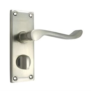 Image of Select 100mm Scroll Privacy Lock - Satin Chrome