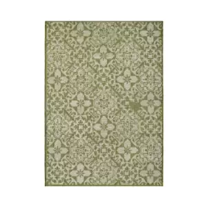 Image of Indoor Outdoor Tile Rug - Green - 133x190cm