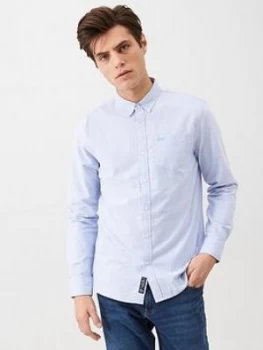 Image of Superdry Classic University Oxford Shirt - Light Blue, Size S, Men