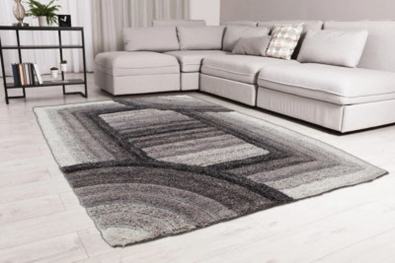 Image of Ds Living Ultra Plush Trellis Charcoal Rug
