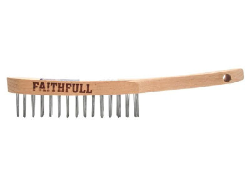 Image of Faithfull Heavy-Duty Scratch Brush, Two Row Fai6802F