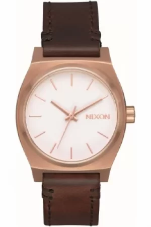 Image of Unisex Nixon The Medium Time Teller Leather Watch A1172-2630