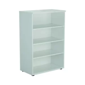 Image of Jemini Wooden Bookcase 800x450x1200mm White KF810377