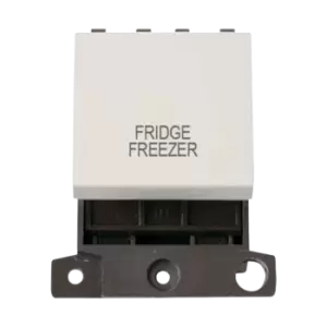 Image of Click Scolmore MiniGrid 20A Double-Pole Ingot Fridge Freezer Switch White - MD022PW-FF