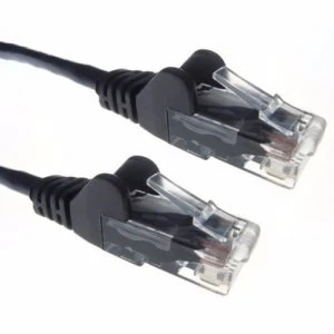 Image of Zexum Black RJ45 Cat5e High Quality 24AWG Stranded Snagless UTP Ethernet Network LAN Patch Cable - 1 Meter