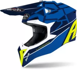 Image of Airoh Wraap Mood Motocross Helmet, blue Size M blue, Size M