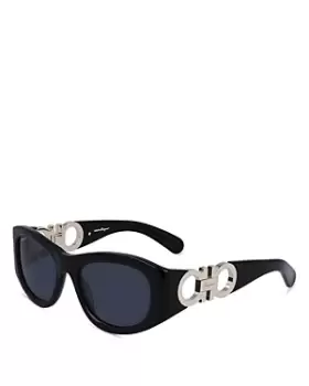 Image of Ferragamo Gancini Oval Sunglasses, 53mm