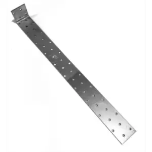 Image of Strong Metal Strap Anchor Corner Brackets Galvanised - Size 40x400x40x2mm - Pack of 10