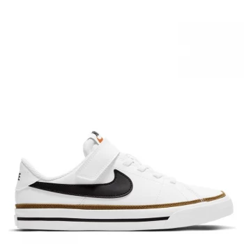 Image of Nike Court Legacy Little Kids Shoe - White/Black