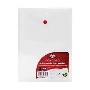 Image of Original Concord Portrait Stud Wallet File Polypropylene A5 Clear Pack of 5