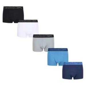 Image of Reebok 5 Pack Logo Trunks Mens - Multi