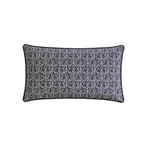 Image of Bedeck of Belfast Nena Embroidered Cushion 70cm x 40cm, Denim