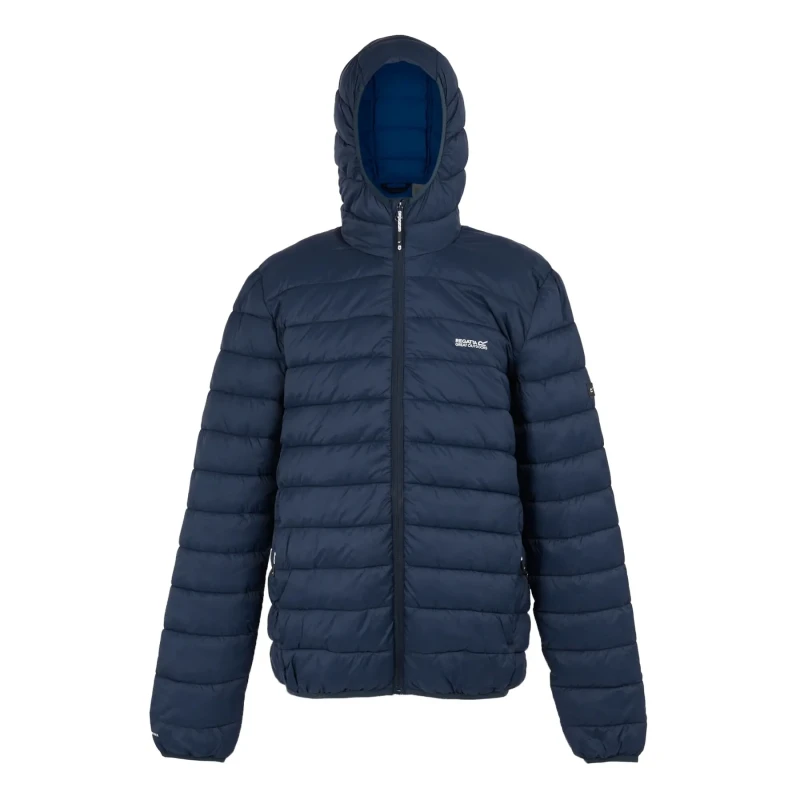 Image of Regatta Regatta Men Hooded Marizion Padded Jacket in Mid Blue Size: Small Mid Blue S Male 5063019740485