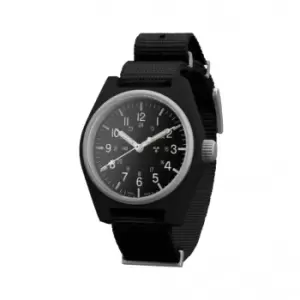 Image of 34mm Black General Purpose Quartz (GPQ) Nylon DEFSTAN Watch