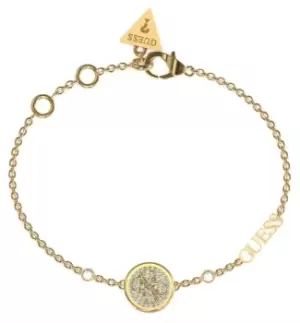 Image of Guess UBB03125JWYGL Gold Plated Pave And 4G Logo Coin Jewellery