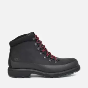Image of UGG Biltmore Waterproof Rubbed-Trimmed Leather Hiking-Style Boots - UK 10