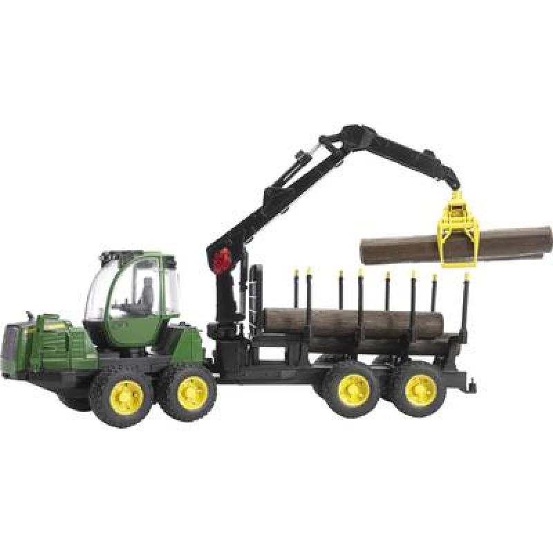 Image of Bruder bruder John Deere 1210 E Ruckezug with 4 logs and timber grab 02133