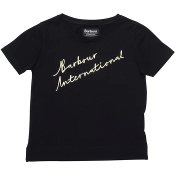 Image of Barbour International Girls Flores T-Shirt - Black