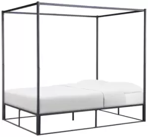 Image of Birlea Farringdon 4 Poster Kingsize Bed Frame - Black