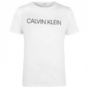 Image of Calvin Klein Chest Logo T Shirt - White 100