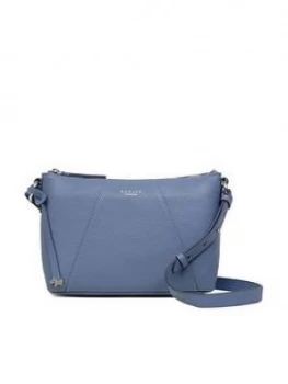 Image of Radley Wood Street Medium Zip Top Cross Body Bag - Denim Women