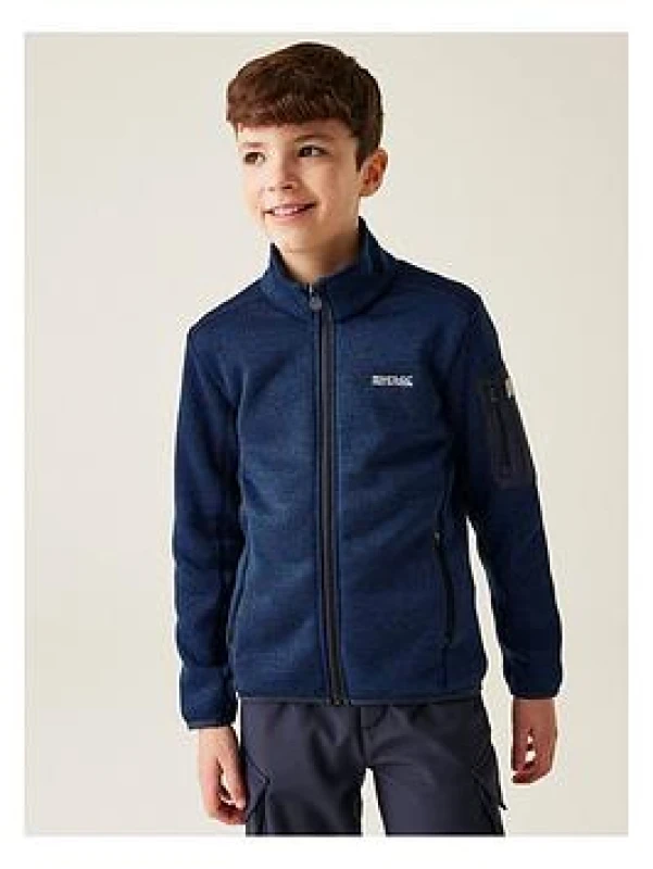 Image of Regatta Boys Newhill Full Zip Fleece Jacket 7-8 Years - Chest 63-67cm (Height 122-128cm) Navy RKA399B-540-7