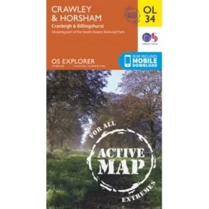 Image of Crawley & Horsham, Cranleigh & Billingshurst by Ordnance Survey (Sheet map, folded, 2015)
