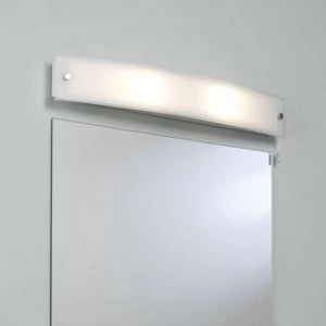 Image of Bathroom Wall 2 Light Frosted Glass IP44, E14