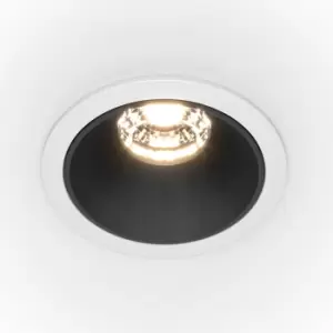 Image of Maytoni Alfa LED Round Dimmable Recessed Downlight White, Black, 450lm, 3000K