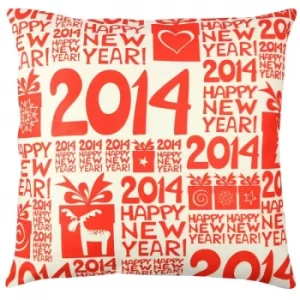 Image of A11873 Multicolor Cushion Happy New Year 2014