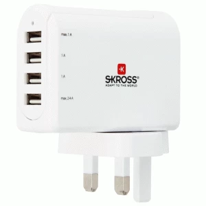 Image of SKROSS 4.8A 4 Port USB Charger