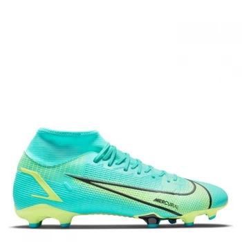 Image of Nike Mercurial Superfly Academy DF FG Football Boots - Turquoise/Lime