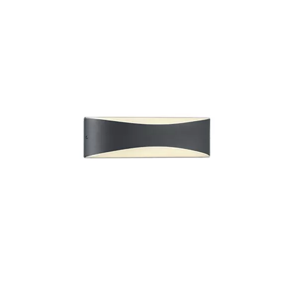 Image of Konda Modern Outdoor Flush Wall Lamp Anthracite 3000K IP65
