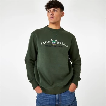 Image of Jack Wills Fortescue Graphic Sweatshirt - Dark Green