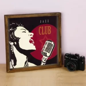 Image of KZM455 Brown Red White Yellow Decorative Framed MDF Painting