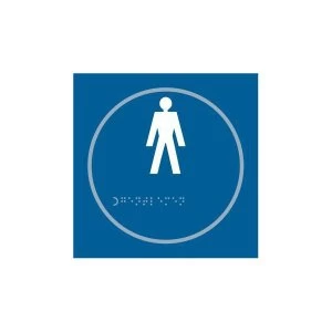 Image of ASEC Gents 150mm x 150mm Taktyle Braille Self Adhesive Sign