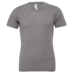 Image of Canvas Mens Triblend V-Neck Short Sleeve T-Shirt (S) (Grey Triblend)