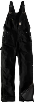 Image of Carhartt Firm Duck Insulated BIB Overall, black, Size S, black, Size S