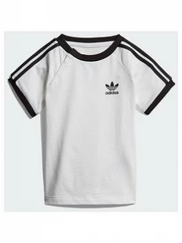 Image of Boys, adidas Originals Childrens 3 Stripes Tee - White Black, White/Black, Size 9-12 Months