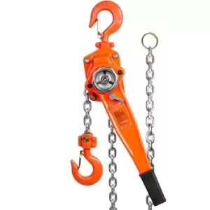 Image of Manual Lever Chain Hoist, 1-1/2 Ton 3300 lbs Capacity 20ft Come Along, G80 Galvanized Carbon Steel with Weston Double-Pawl Brake,Auto Chain Leading
