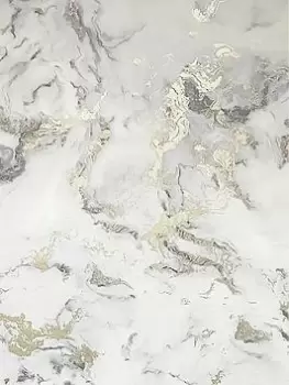 Image of Arthouse Bahia Marble White And Gold Wallpaper