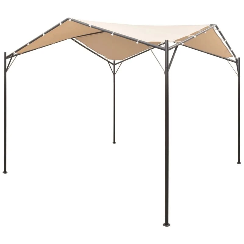 Image of VIDAXL Gazebo Pavilion Tent Canopy 4x4 m Steel Beige Vidaxl 43167fr