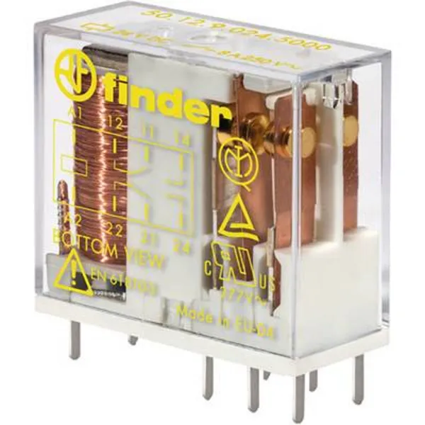 Image of Finder 50.12.9.012.5000 PCB relay 12 V DC 8 A 2 change-overs