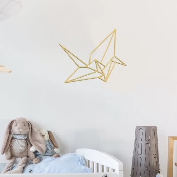 Image of Origami - Gold Gold Decorative Metal Wall Accessory