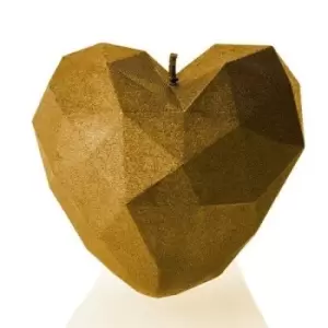 Image of Heart Low Poly Candle &ndash; Gold