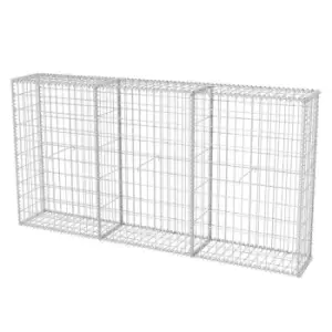Image of Vidaxl Gabion Basket Galvanised Steel 200X30X100 cm